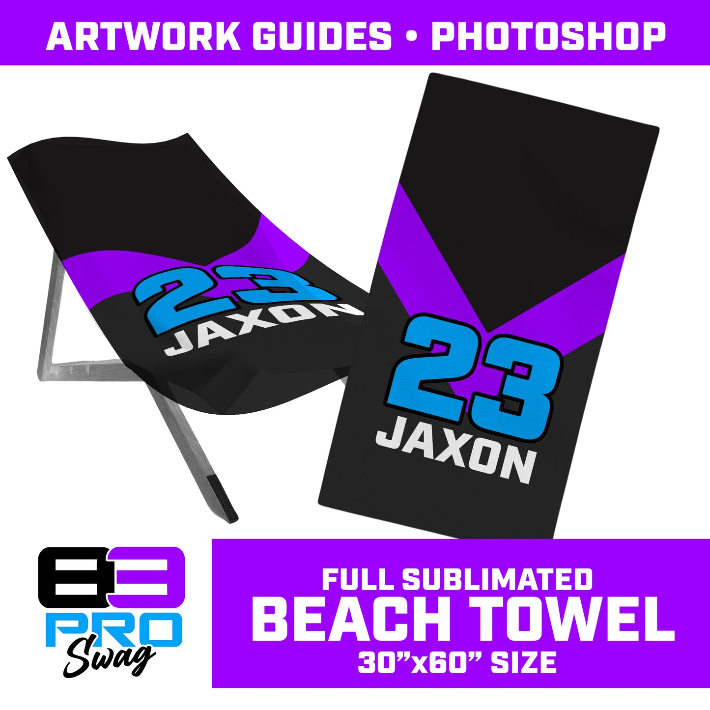 BEACH TOWEL Blank Template