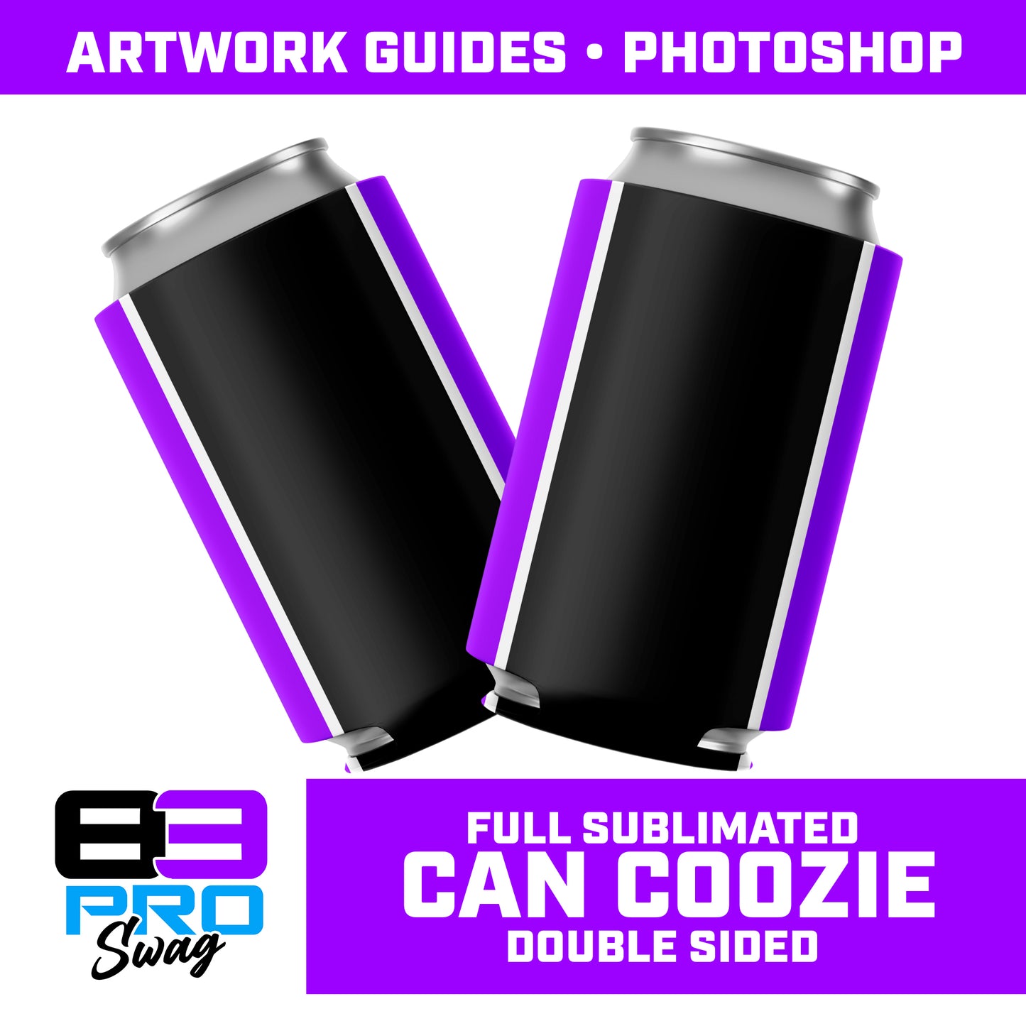 DOUBLE SIDED COOZIE Blank Template