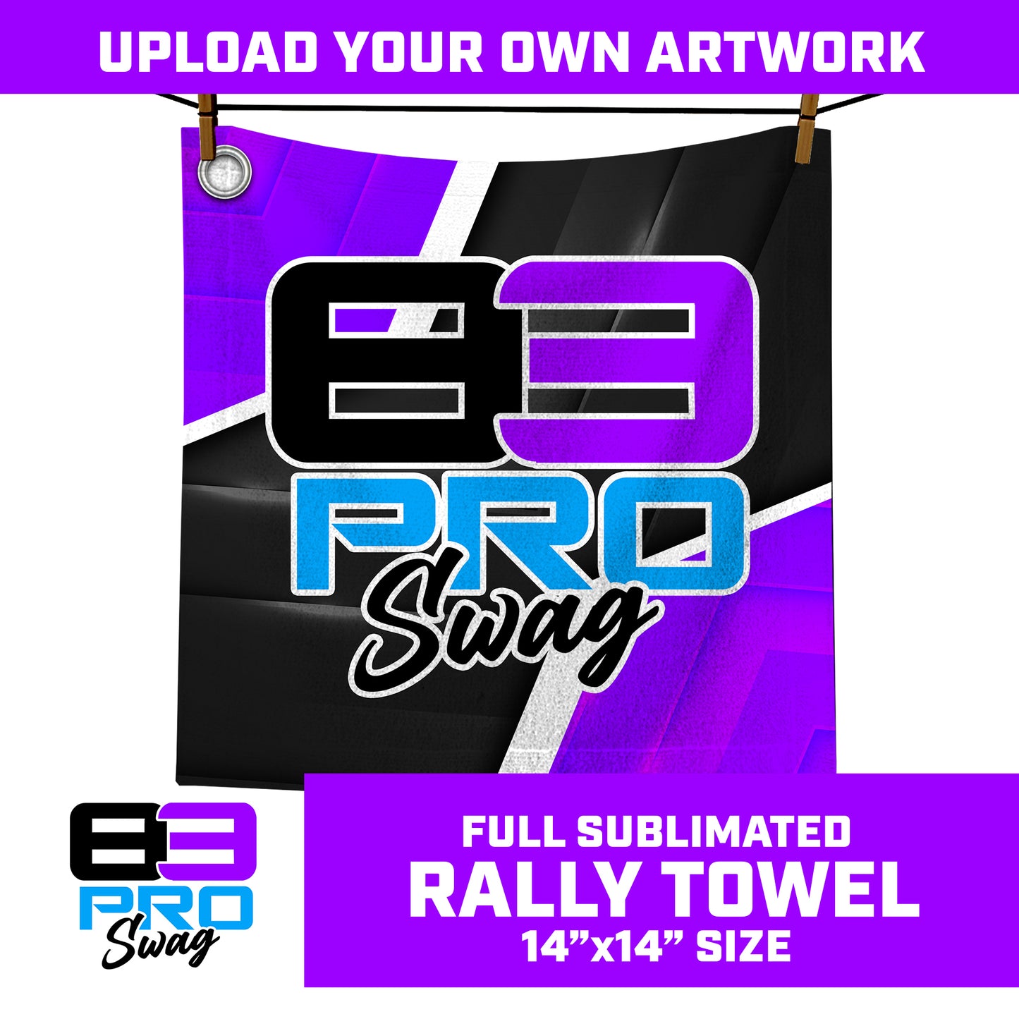 DIY - 14"x14" Sublimated Towel with Grommet & Clip