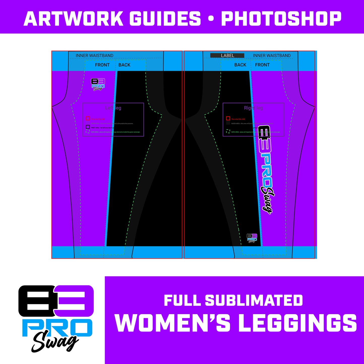 FULL SUB WOMEN'S LEGGINGS DESIGN Blank Template