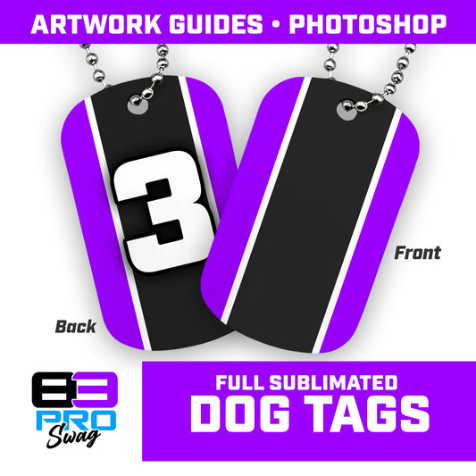 2 SIDED DOG TAG Blank Template
